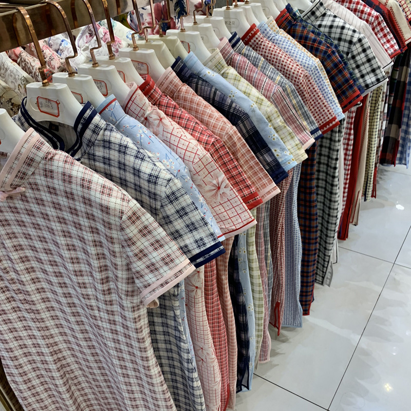 Plaid Series Collection,Elastic Cotton And Linen Plaid Cheongsam For Young Everyday Girls In Multiple Colors