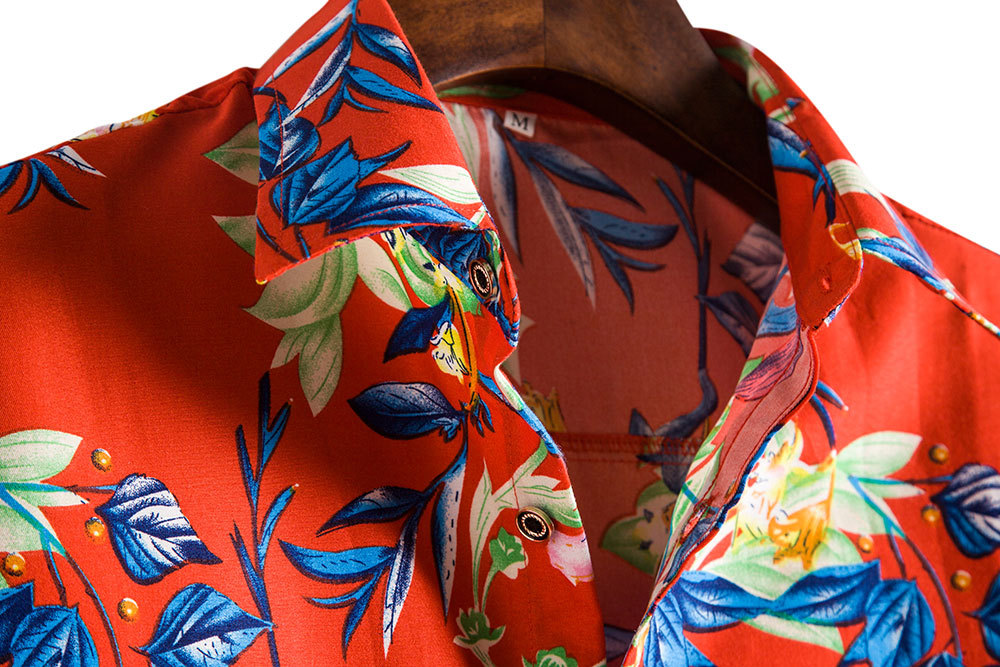 Men's Ditsy Floral Blouse Men's Clothing display picture 195