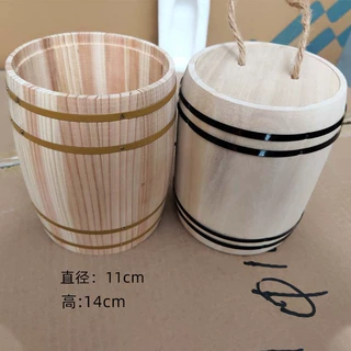 现做咖啡豆储存木桶 茶叶圆桶 咖啡豆密封罐咖啡厅吧台装饰木桶