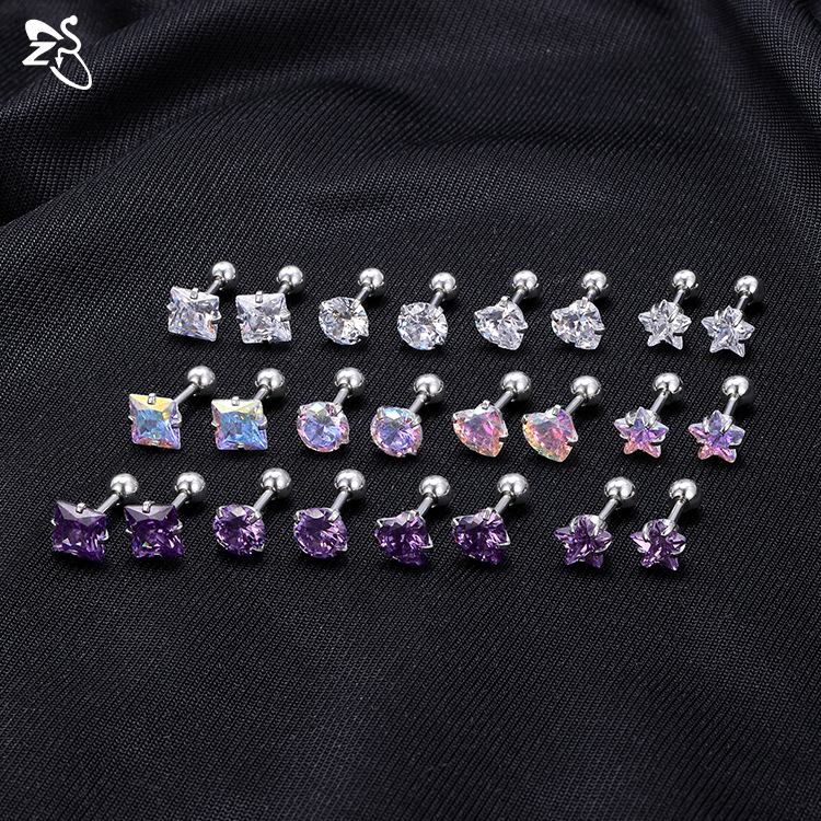 Labret piercing jewelry detail image