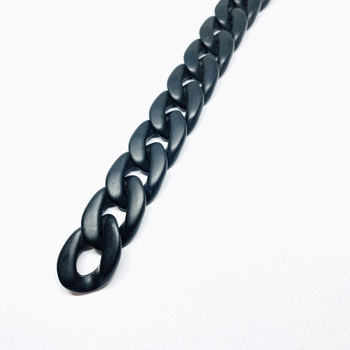 New cross-border resin chain acrylic chain 2920mm matte black plastic decorative chain plastic strap