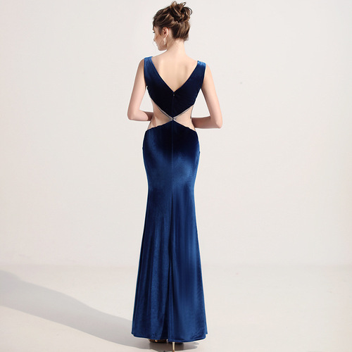 Evening dresses Robes de soire Night club long evening dress KTV night club sexy women's open chest top grade satin skirt Evening dresses Robes de soire Night club long evening dress KTV night club sexy women's open chest top grade satin skirt