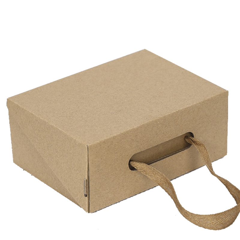 En stock bebé niños caja de zapatos portátil caja de almacenamiento de cartón plegable de papel Kraft caja dura al por mayor caja de color caja de embalaje