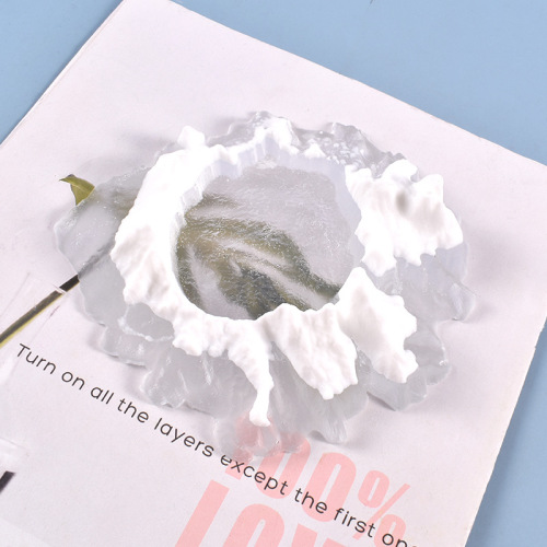 Poppy diy crystal glue mold homemade creative mountain ashtray silicone mold factory direct sale