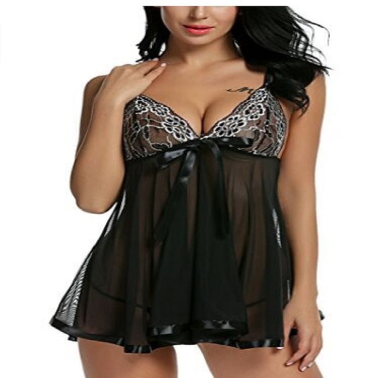 3 Colors New Imitation Silk Black Home Clothes Two Pieces of Fashionable and Comfortable Lace Pajama Set