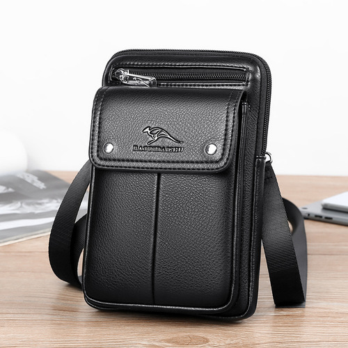 Bodi Kangaroo Waist Bag Men's Mobile Phone Bag Belt Large Capacity Shoulder Bag Crossbody Foreign Trade Men's Bag 2011 Cross-Border