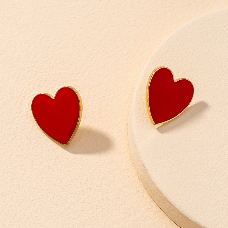 Autumn And Winter Drip Heart-shaped Hot Sale Earrings display picture 2