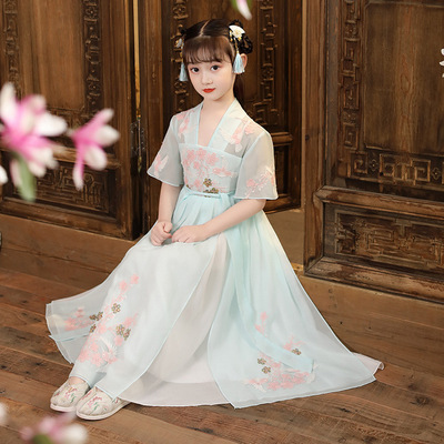 children Hanfu girl Chinese style Dress girl Trill Ruskirt ancient costume full dress Tang costume Princess Dress
