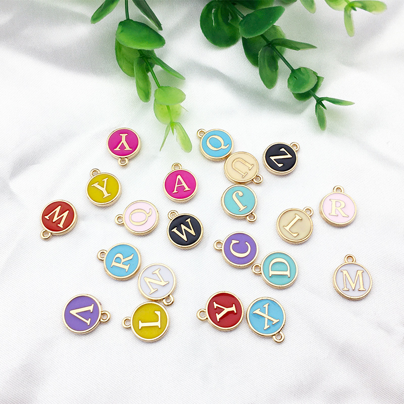 Simple Style Letter Alloy Enamel Charms Jewelry Accessories display picture 2