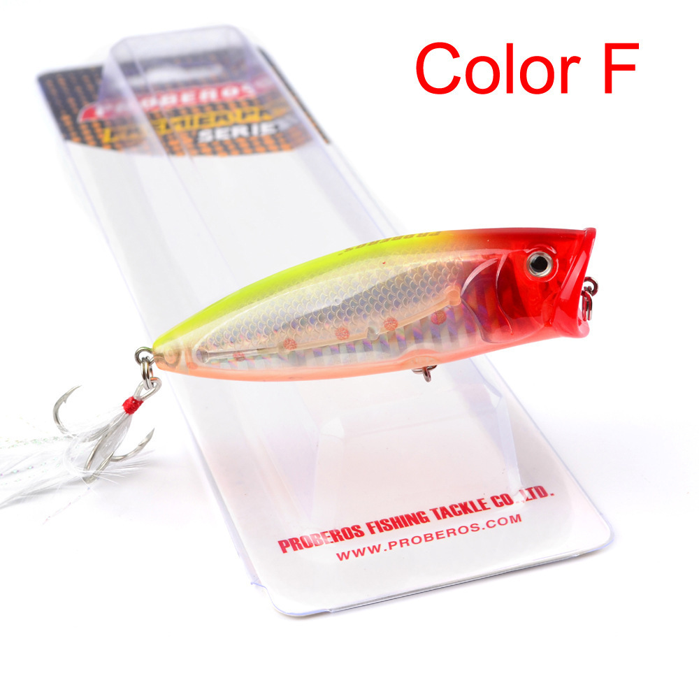 2 Pcs Popper Fishing Lures Hard Baits Bass Trout Fresh Water Fishing Lure