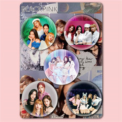 blackpk徽章 金屬馬口鐵徽章 直徑45MM 1套5枚 學生佩帶紀念徽章