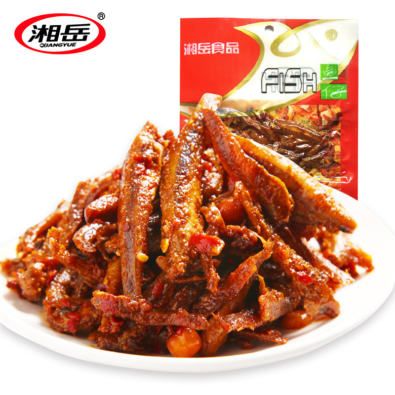 湘岳50g香辣鱼仔湖南特产毛毛鱼小鱼仔零食休闲食品厂家批发|ru