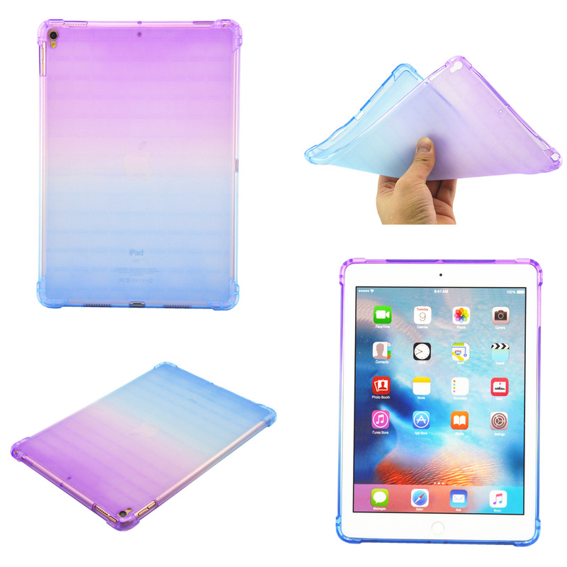 Applicable ipadpro10.5-inch Air3 protective shell gradient transparent mini tablet iPad97 drop-resistant 102 soft shell