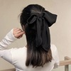 Brand hairgrip with bow, elegant hairpin, Korean style, internet celebrity