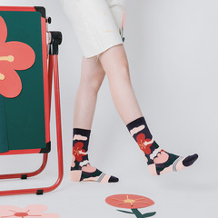女襪 春夏新款可愛襪我愛學習四季款男女襪ins個性潮襪棉質中筒襪
