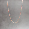 Necklace stainless steel, golden chain from pearl, 18 carat, pink gold