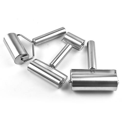 Factory direct sales double-headed stainless steel rolling pin wooden flour stick kitchen rolling pin baking tools