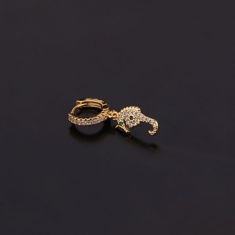 1 Pièce Dame Géométrique Le Cuivre Zircon Incrusté Des Boucles D'oreilles display picture 7