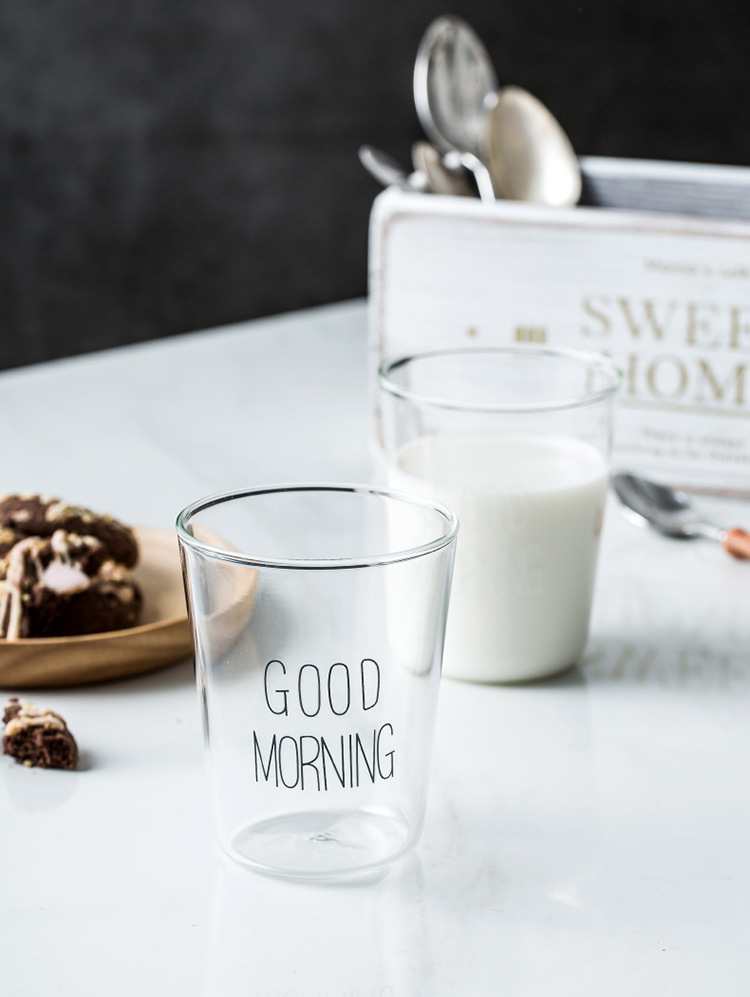 早晨杯Goodmorning早餐杯创意玻璃杯