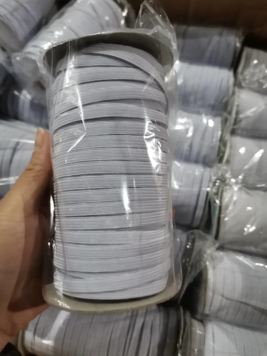 厂价现货直销6mm白色口罩松紧绳6厘走马松紧带耳绳口罩配件