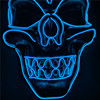 New Halloween horror LED light emitting mask thriller EL light -glowing skull mask skull horror mask