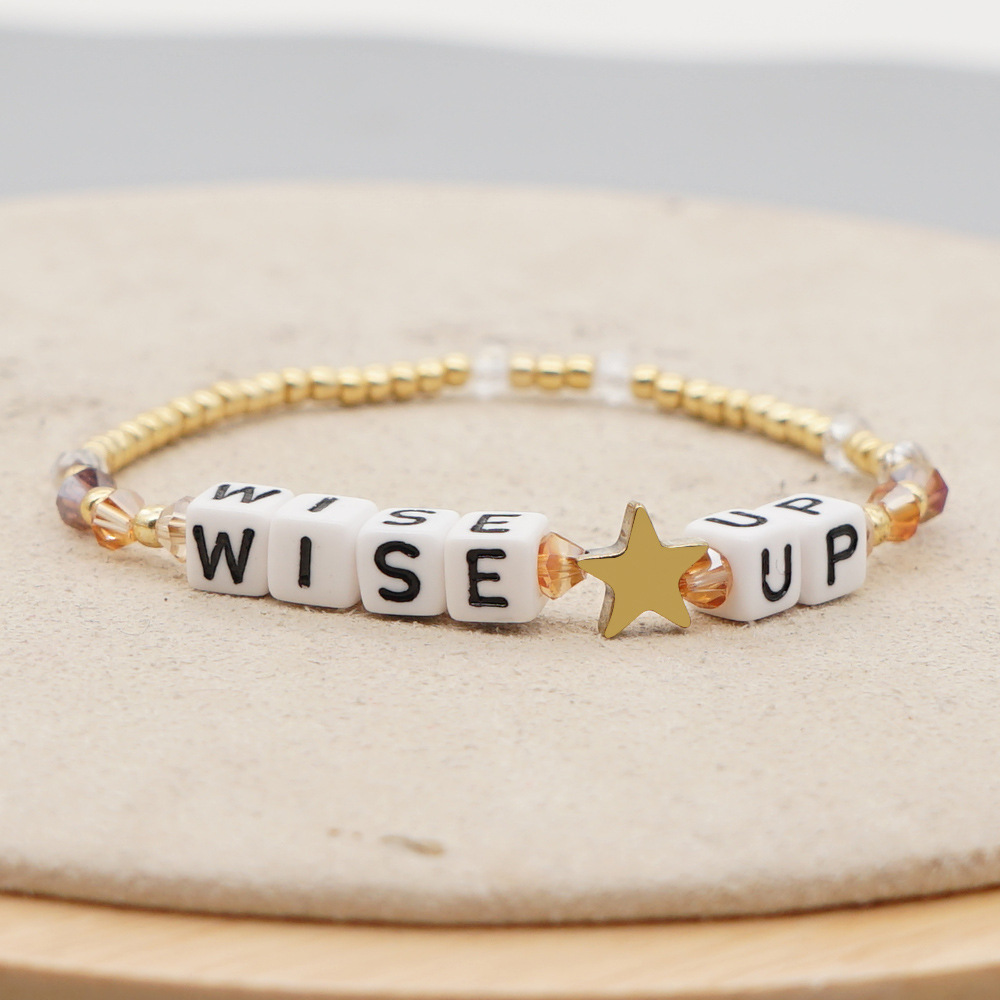 Korea Fashion Crystal Letter Niche Star Jewelry Bracelet For Women Nihaojewelry display picture 10