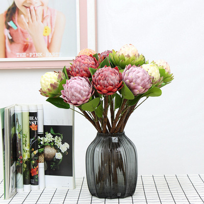 厂家批发仿真植物家居装饰花卉北欧简约时尚摆件帝王花仿真释迦果