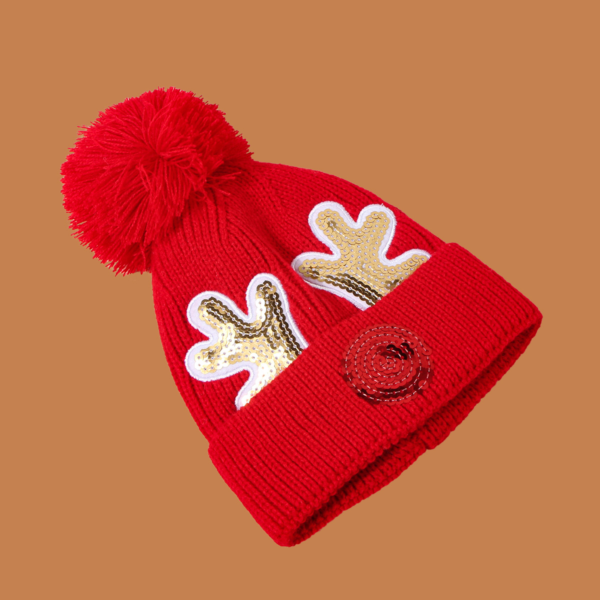 Children's Christmas Deer Knit Hat display picture 7