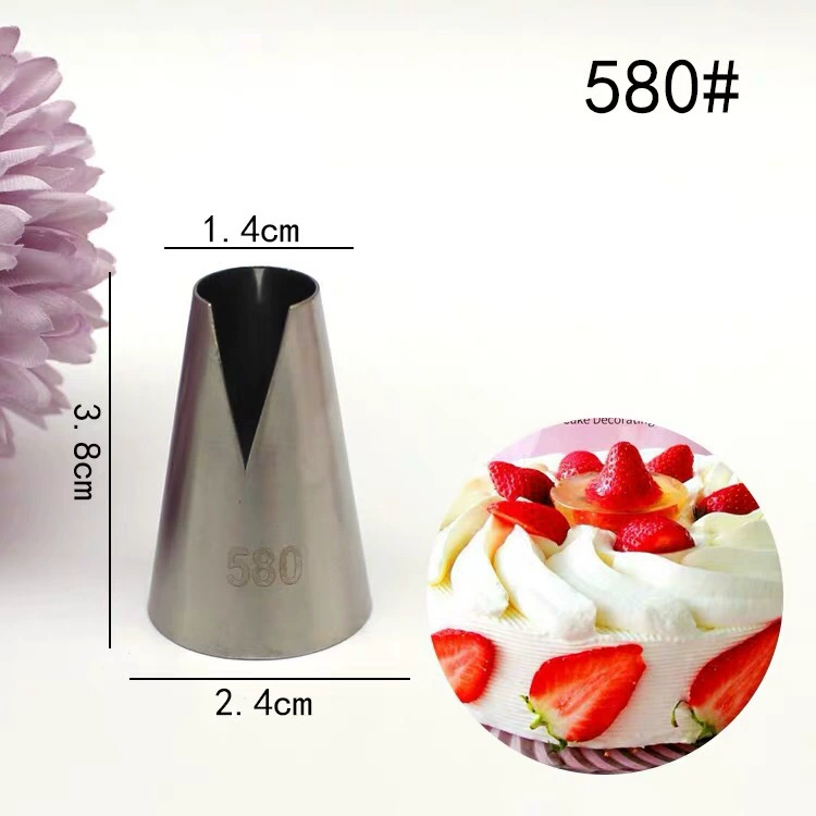 Cake Decorating Piping Nozzles Set, 304 Stainless Steel, Medium Rose Tips (Multiple Patterns)