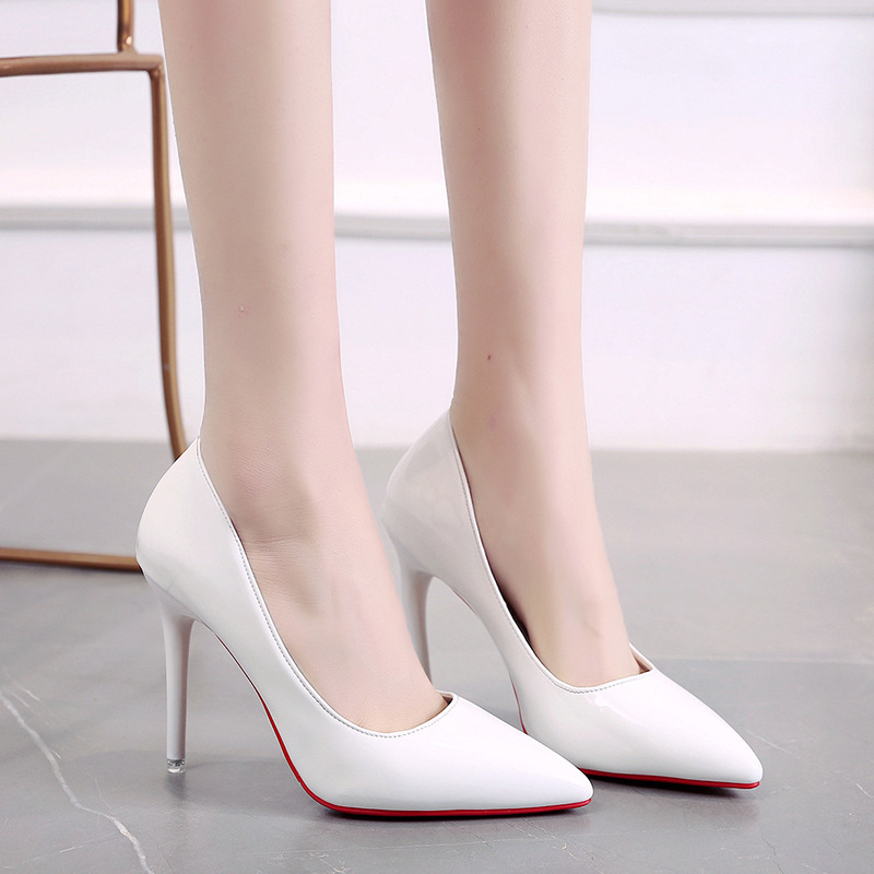 Autumn 2022 New European and American Fashion Stiletto Heels 10cm Pointed Shallow Mouth Comfortable Work Fashion Single Shoes for Women