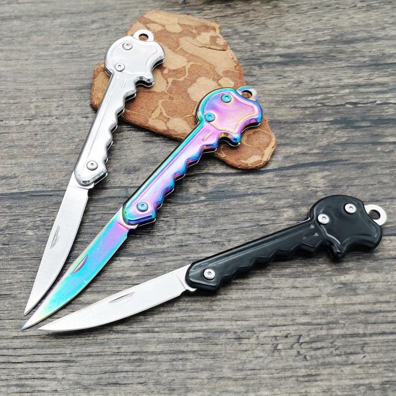 Manufactor Direct selling Mini key key outdoors Mountaineering Self-defense portable fruit pocket knife express pocket knife