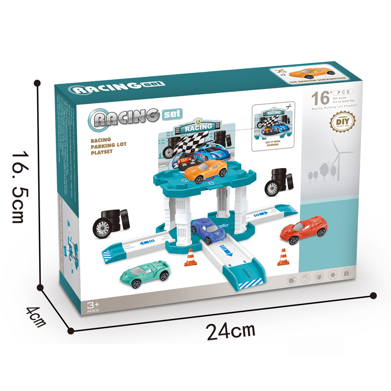 Children's Assembled Three-dimensional Parking Lot Atmospheric Track Car Car Model Combination Set Boy Toy