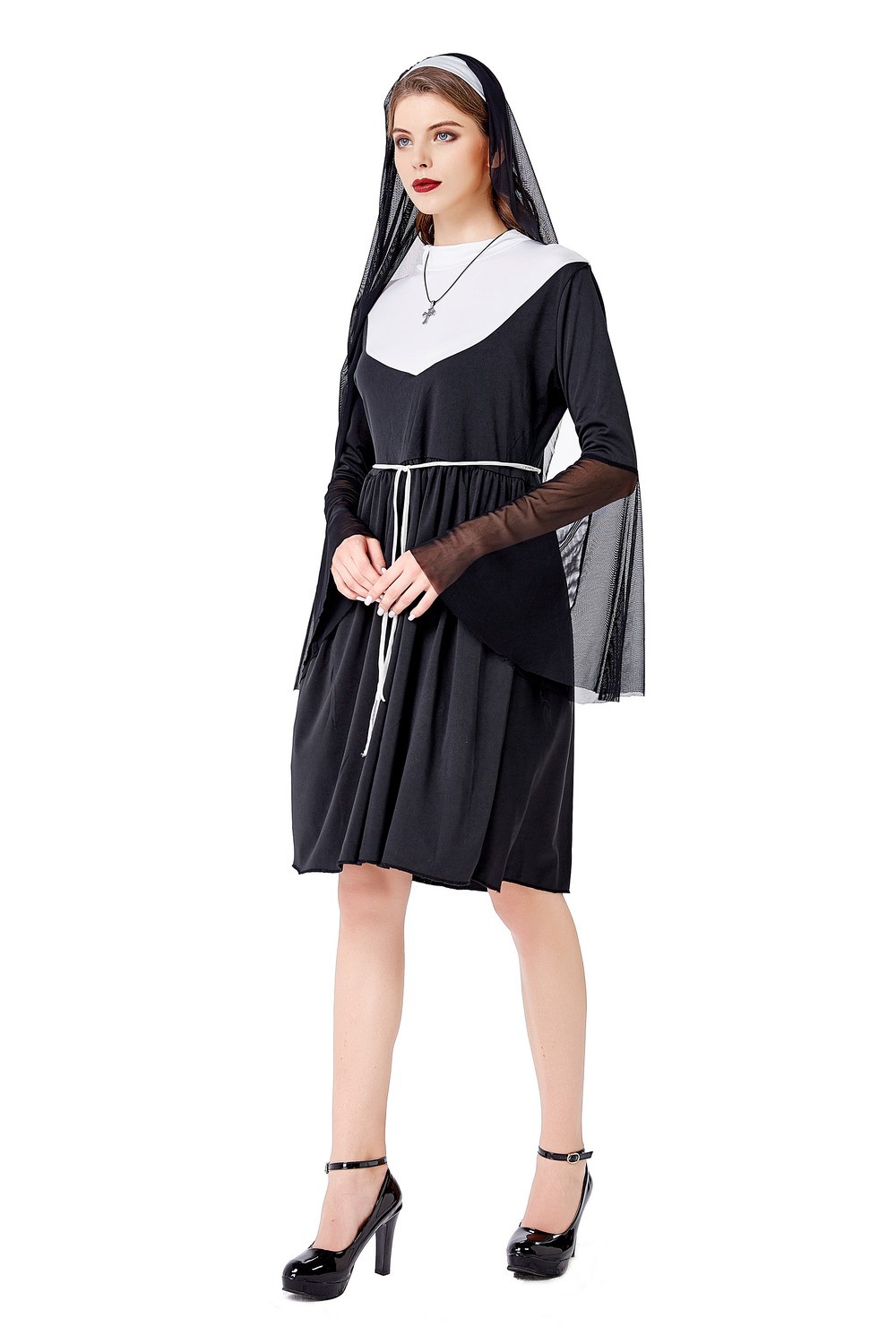 Halloween cosplay Christian Virgin Mary nun dress costume nihaostyles wholesale halloween costumes NSQHM81929