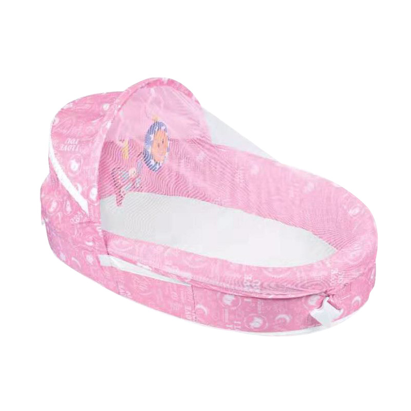 Portable bed-in-bed baby can be fed with mosquito nets to soothe newborn pressure-proof movable crib spot