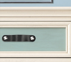 Leather handle leather luggage handle Nordic color drawer cabinet wardrobe door brown black soft leather fashionable small handle