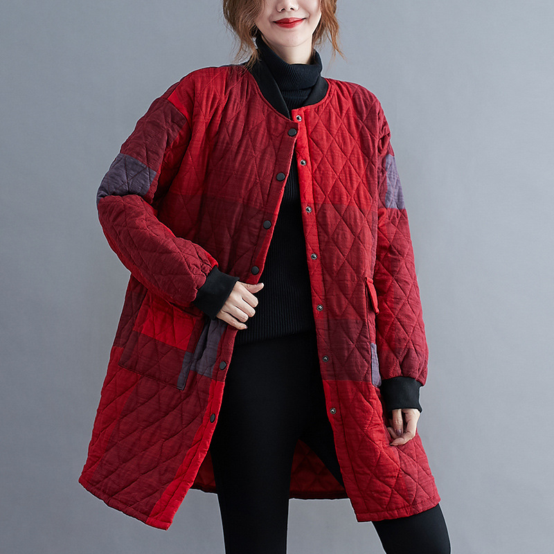 Mid-length Quilted Cotton - Coffee