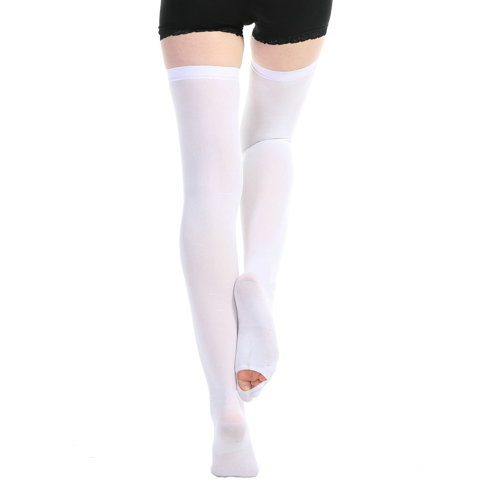 黑色 白色 中网 女士情趣长筒 女护士袜 外贸性感网眼高筒网袜子-阿里巴巴
