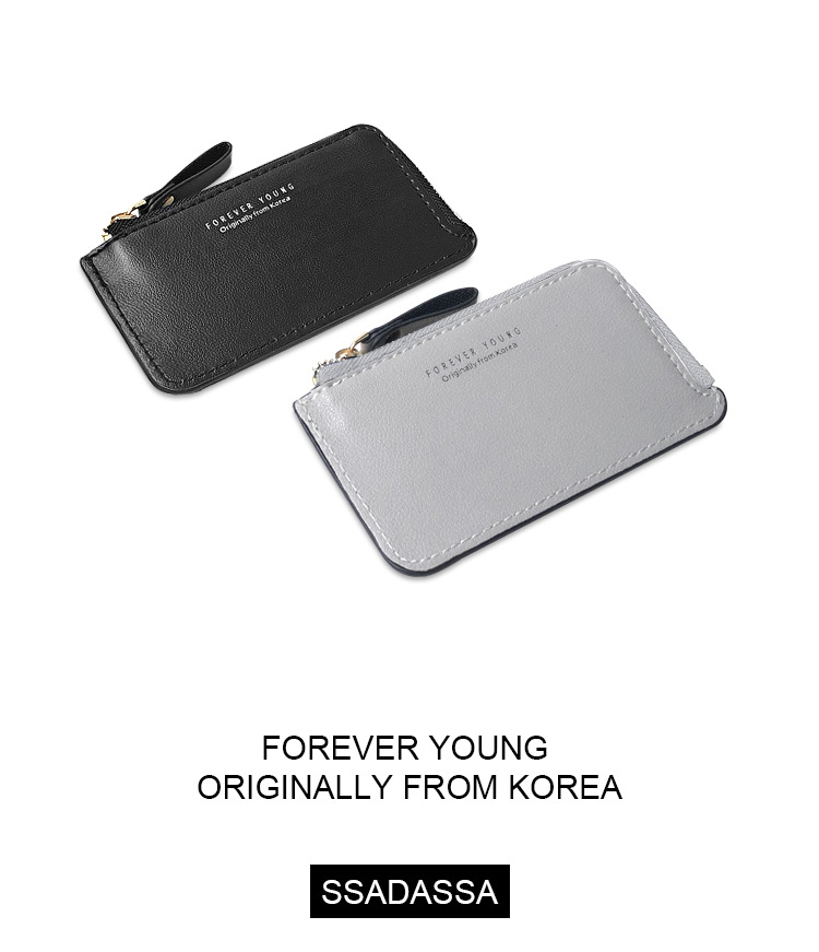 Korean Fashion New Zipper Wallet Creative Coin Purse Short Wallet Business Card Bag Ultra-thin Wallet New Products Wholesale Nihaojewelry display picture 1