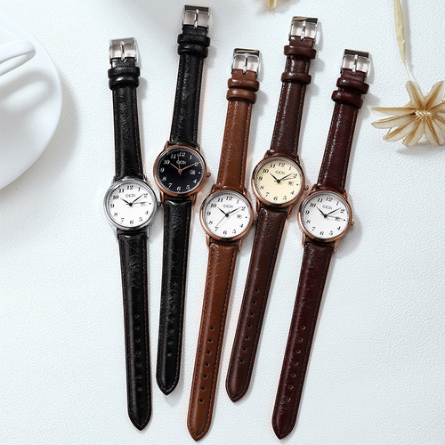 Goldie's new retro ladies watch Korean style fashion calendar casual temperament waterproof quartz student watch ins