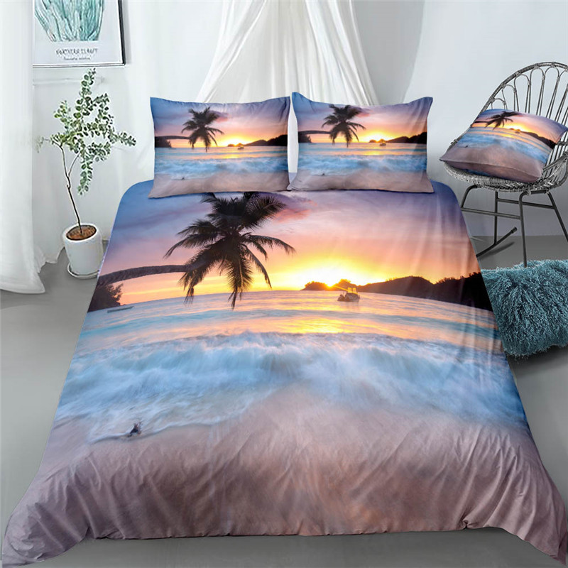 Vacation Landscape Chemical Fiber Polyester Beddings display picture 4