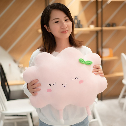 Ins trendy Nordic sun pillow, girl's heart cloud feather cotton plush cushion, home sofa decoration throw pillow