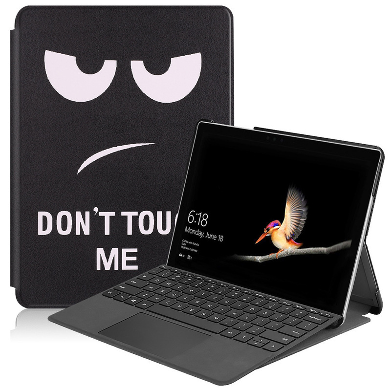 For new Microsoft surface go tablet protective case with Pen slot front support Caster painted leather case