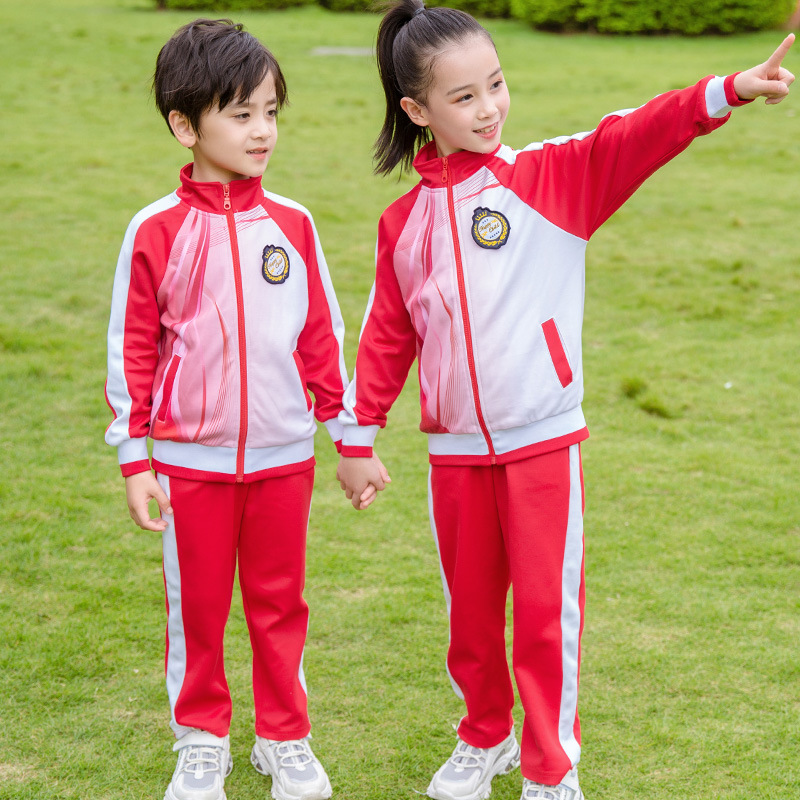 Kindergarten ropa de jardín maestros uniformes de escuela primaria y secundaria primavera y otoño traje de dos piezas ropa de grupo de rendimiento deportivo juvenil