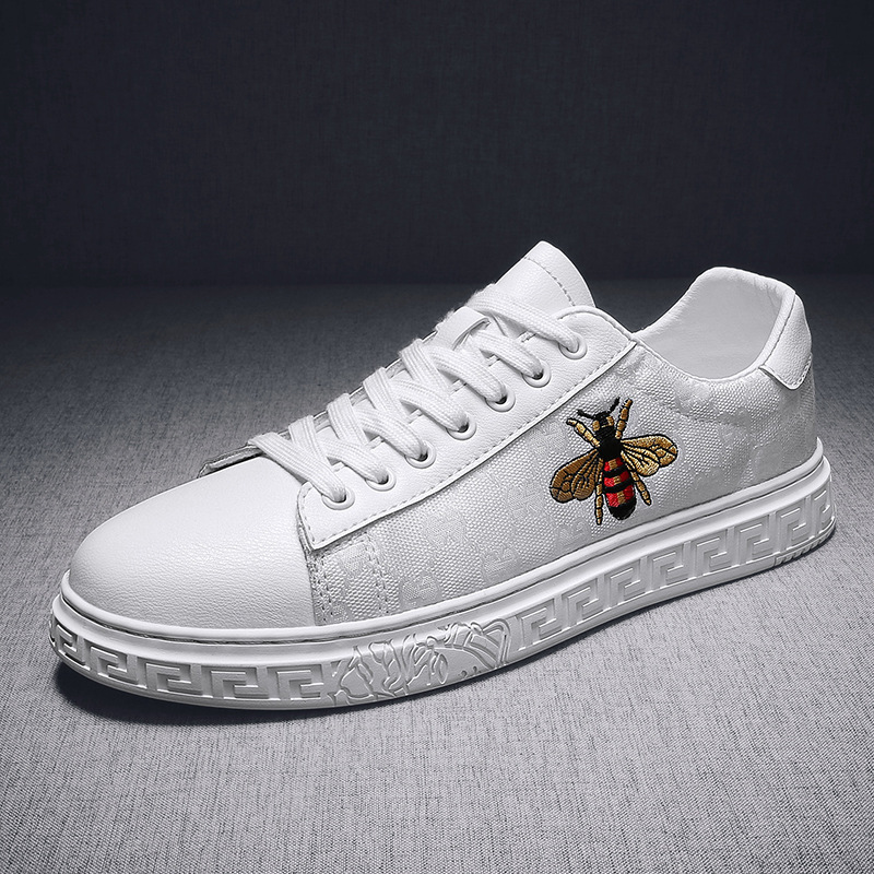 2020夏季爆款小蜜蜂板鞋休闲小白鞋学生鞋欧洲站潮鞋个性百搭男鞋