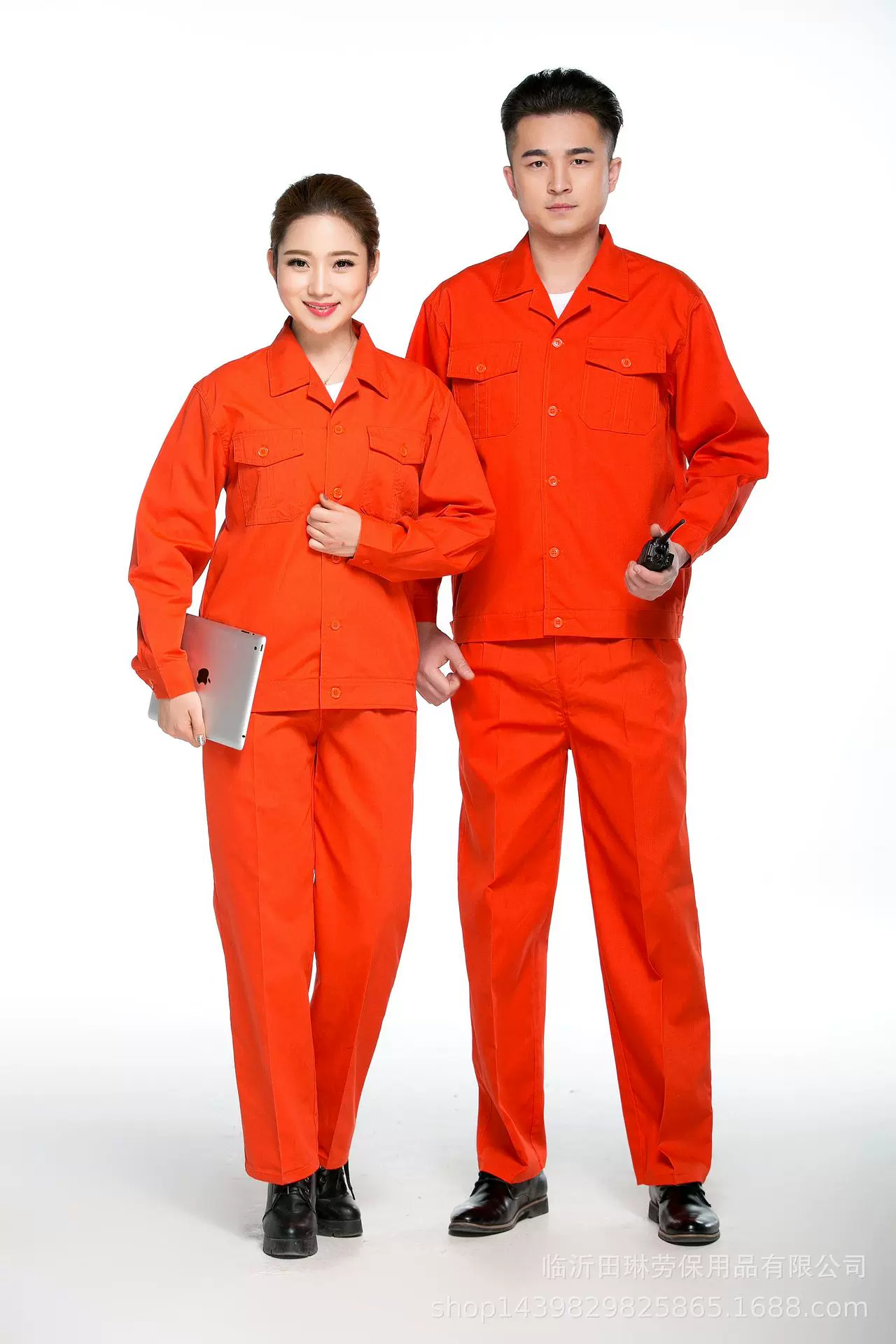 厂家夏季长袖工作服套装 劳保服电汽焊服 车间耐磨工作服印logo