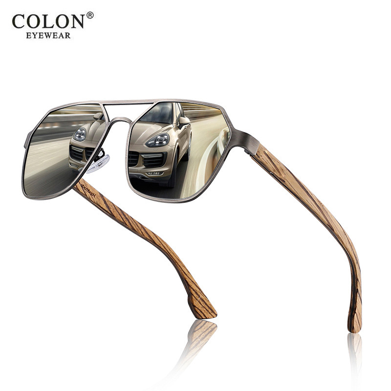 Factory direct polarized sunglasses fashion sunglasses wooden sunglasses anti-ultraviolet driving glasses