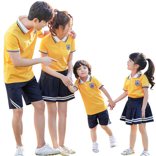 Summer new student uniforms for primary and secondary school children, kindergarten school uniforms, class uniforms, summer short-sleeved sets, collective activity uniforms, wholesale
