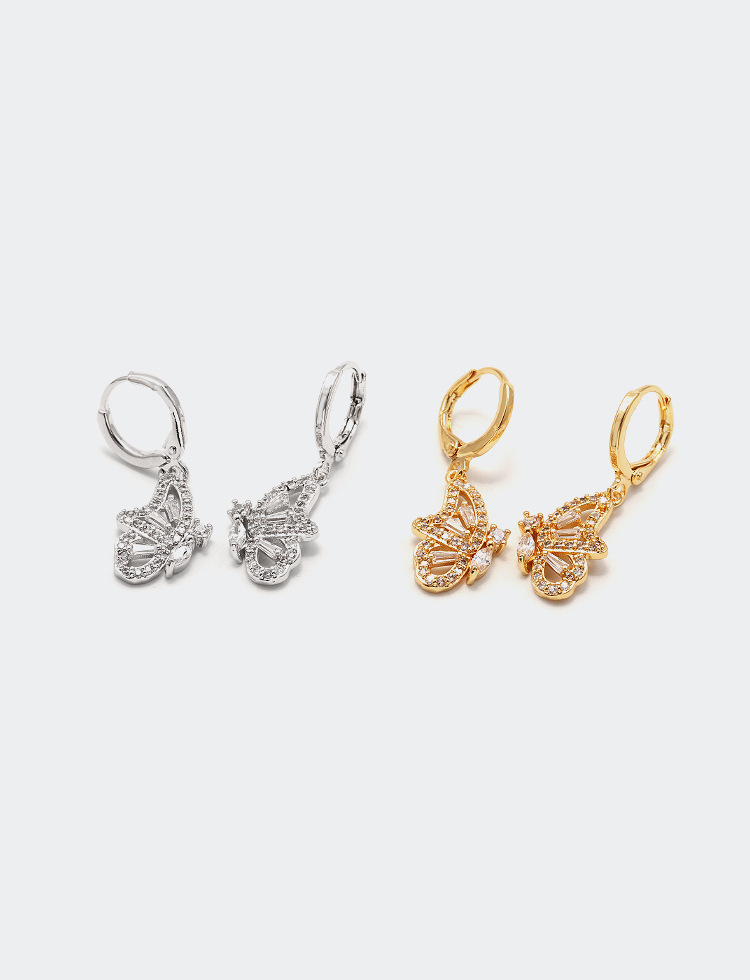 Fashion Simple Gold-plated Hollow Butterfly Wing Earrings display picture 5