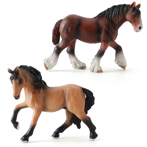 Cross-border best-selling simulation animal model horse model Clydesdale horse series children's toy decoration gift