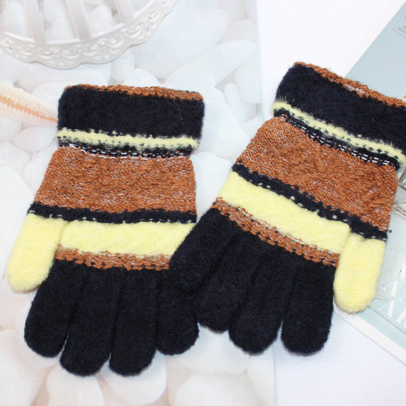 秋冬2-8岁儿童毛线手套 学生保暖针织手套 防寒男童女童手套批发